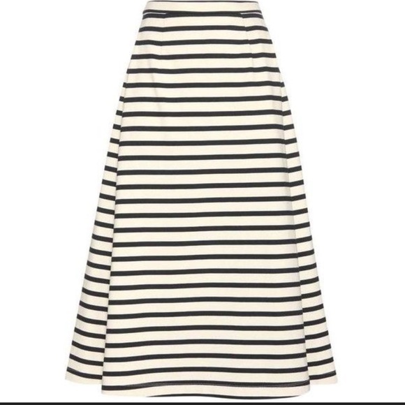 T by Alexander Wang striped cotton midi skirt - Picture 2 of 4